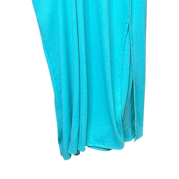 Free People Beach One-Shoulder Cutout Aqua Bodycon Dress medium NWT - Picture 3 of 8